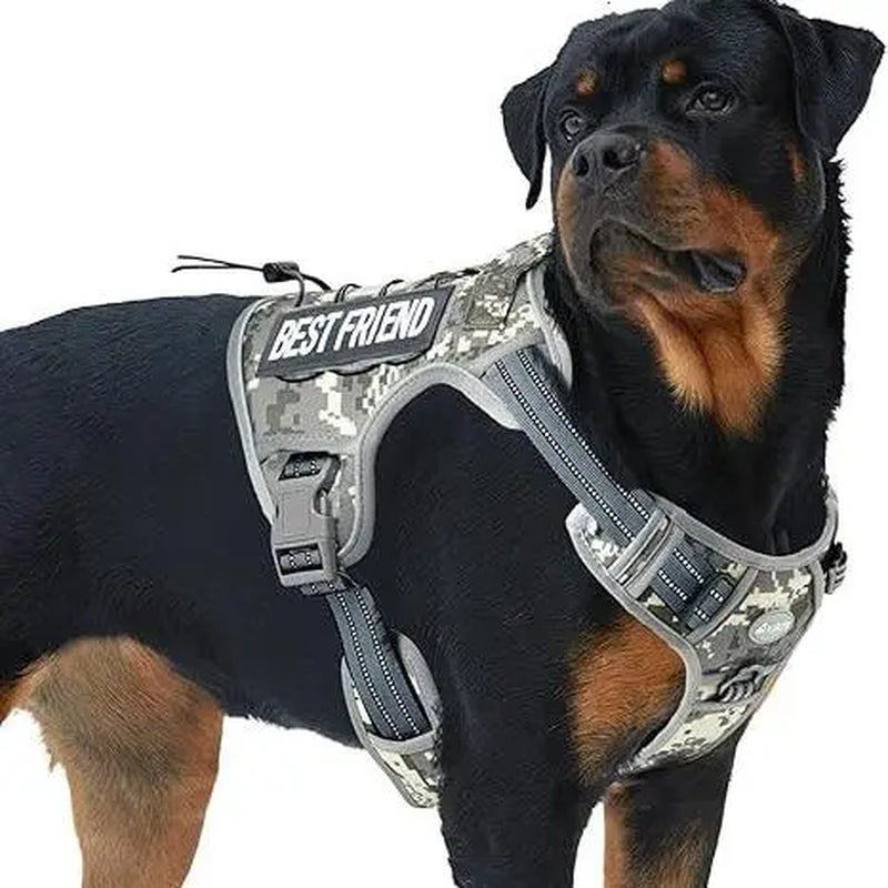 【#Dealsforyoudays】Auroth Tactical Dog Harness – Universal Harness, Walking Harness & Safety Harnesses for Small to Large Dogs, Durable Reflective, Easy to Control, No Pull Adjustable Pet Harness, Pet Supplies
