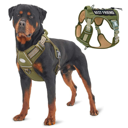 【#Dealsforyoudays】Auroth Tactical Dog Harness – Universal Harness, Walking Harness & Safety Harnesses for Small to Large Dogs, Durable Reflective, Easy to Control, No Pull Adjustable Pet Harness, Pet Supplies