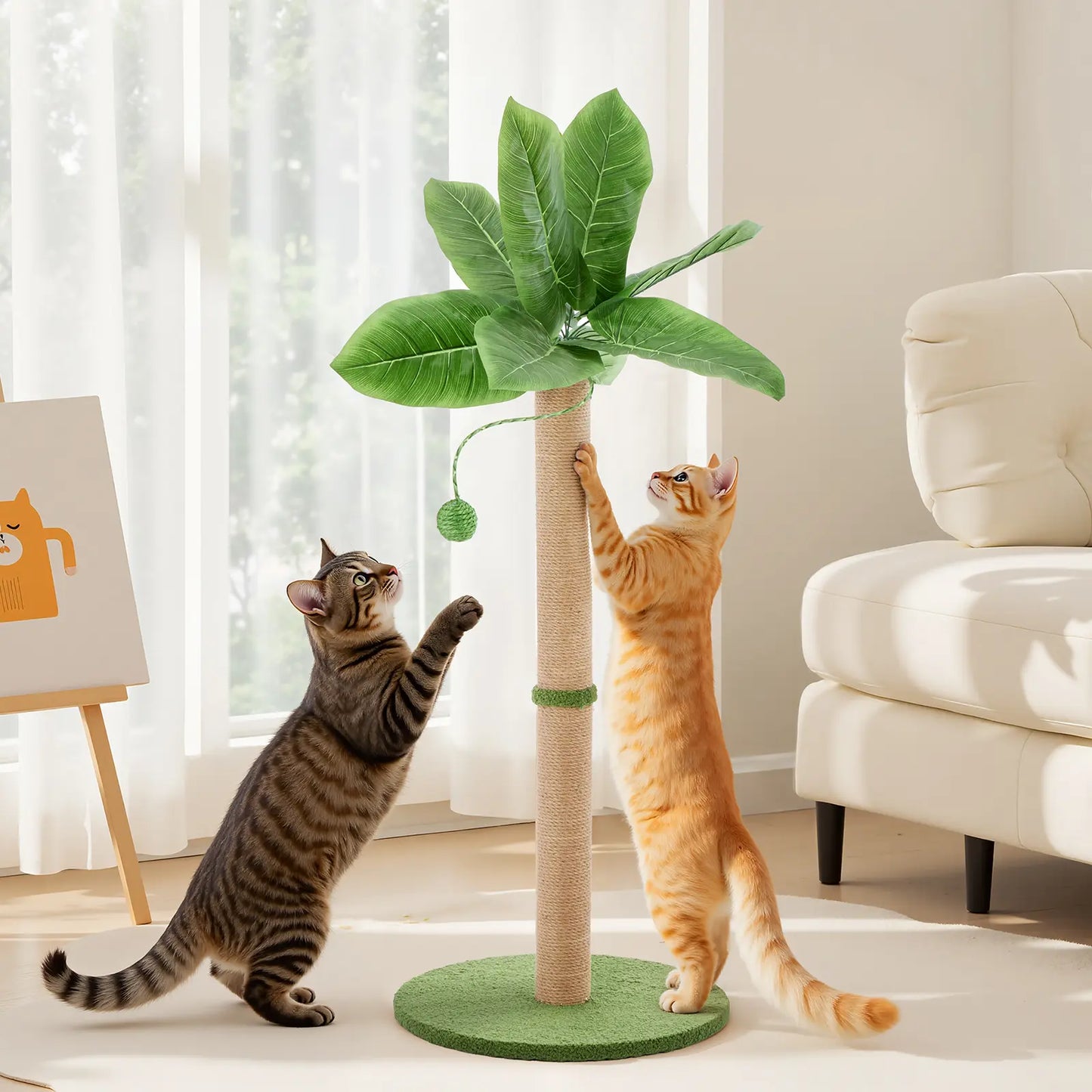 Indoor Cat Tree Tower, 66-Inch Multi-Level Pet Furniture with Stable Design, Sisal Scratching Post, Spacious Condo, Climbing Ladder, and Plush Toy for Kittens and Cats