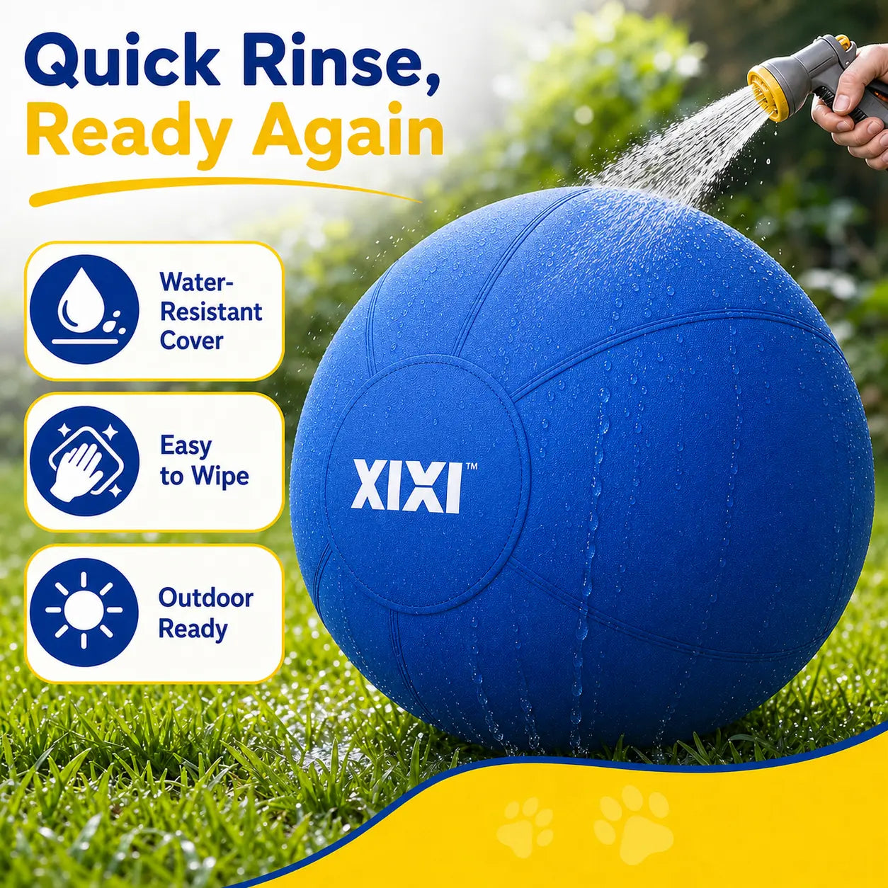 Xixipup Interactive Herding Ball for High-Energy Dogs, Heavy-Duty Oxford Cover Inflatable Exercise & Training Toy, 18/22/25 Inch