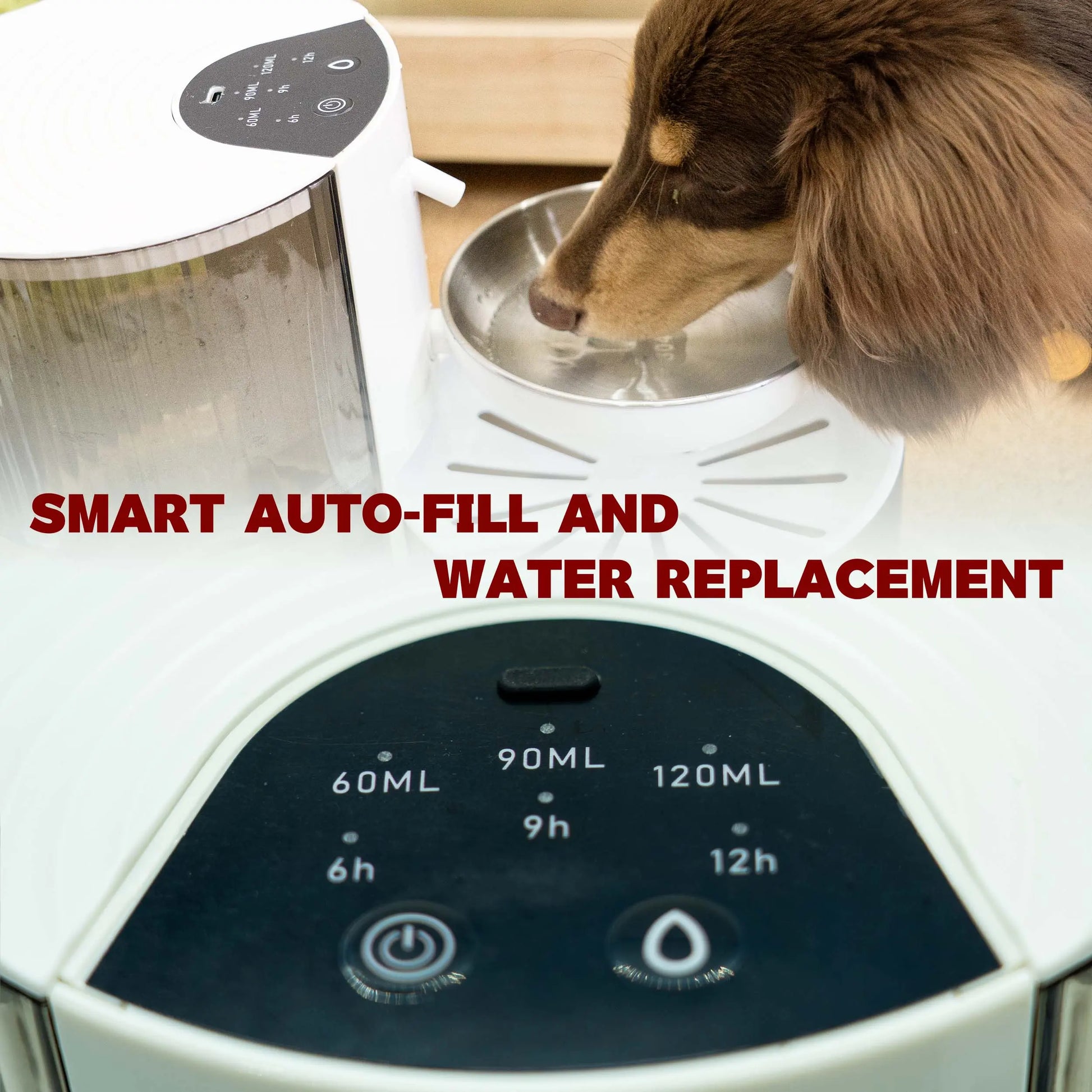 REPET Automatic Cat Water Fountain with Filtration System | Ultra-Quiet Pump and LED Indicator | Stainless Steel Design for Enhanced Hydration in Cats and Dogs