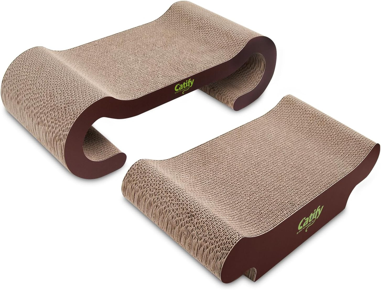 Catify Cat Scratcher, Fun Interactive Scratchers, Posts, Poles, Claw Safe, Furniture Saver Indoor Play Support Natural Cat Behaviors Heavy Duty - Lounger I