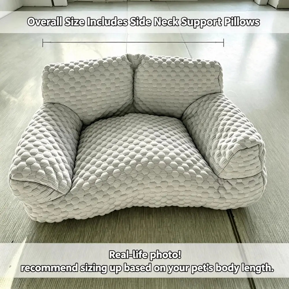 Cooling Pet Sofa with Ice Bean Fabric and Massage Beads, Durable and Breathable Design for Small to Medium Dogs and Cats