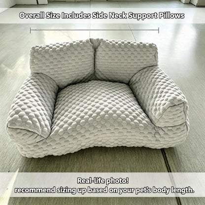 Cooling Pet Sofa with Ice Bean Fabric and Massage Beads, Durable and Breathable Design for Small to Medium Dogs and Cats