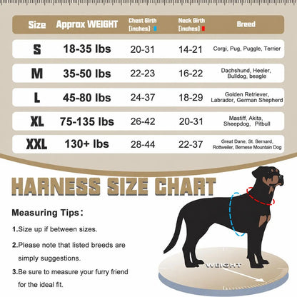 【#Dealsforyoudays】Auroth Tactical Dog Harness – Universal Harness, Walking Harness & Safety Harnesses for Small to Large Dogs, Durable Reflective, Easy to Control, No Pull Adjustable Pet Harness, Pet Supplies