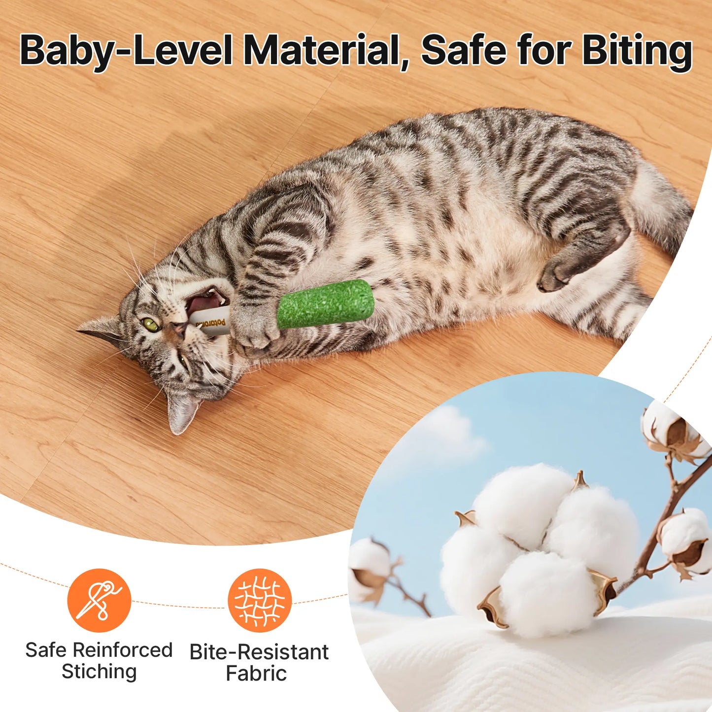 Potaroma Natural Silvervine Cat Toys – Interactive Chew Kicker for Indoor Cats and Kittens – Boredom and Stress Relief Solutions