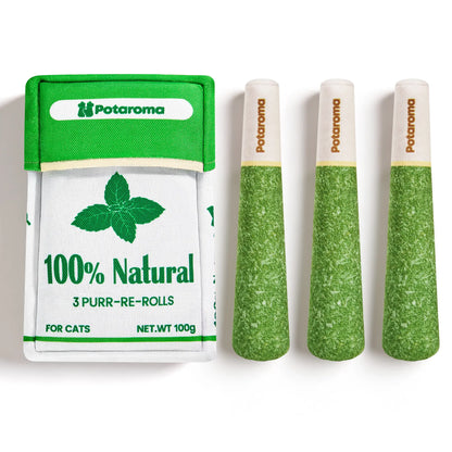 Potaroma Natural Silvervine Cat Toys – Interactive Chew Kicker for Indoor Cats and Kittens – Boredom and Stress Relief Solutions