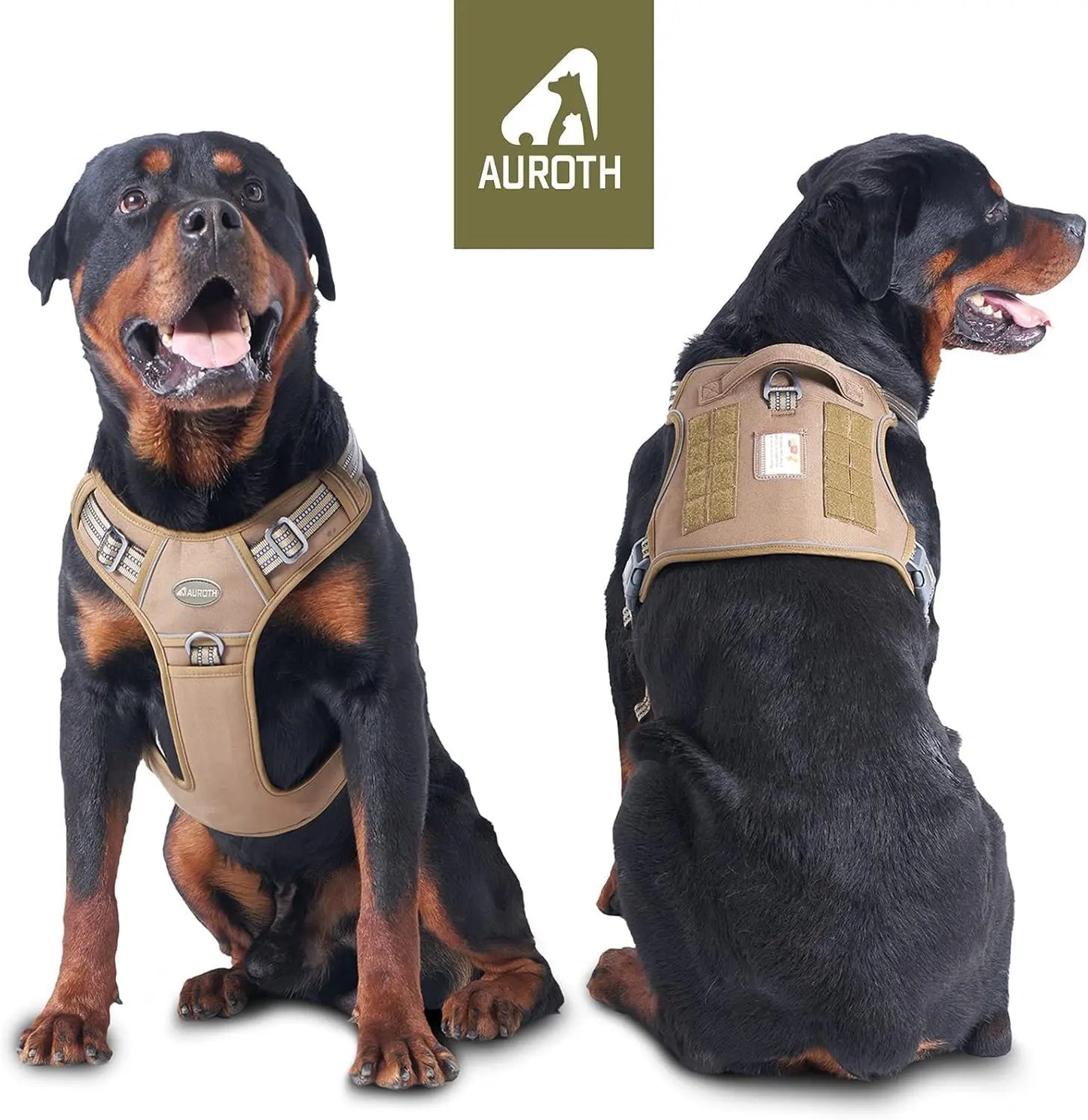 【#Dealsforyoudays】Auroth Tactical Dog Harness – Universal Harness, Walking Harness & Safety Harnesses for Small to Large Dogs, Durable Reflective, Easy to Control, No Pull Adjustable Pet Harness, Pet Supplies