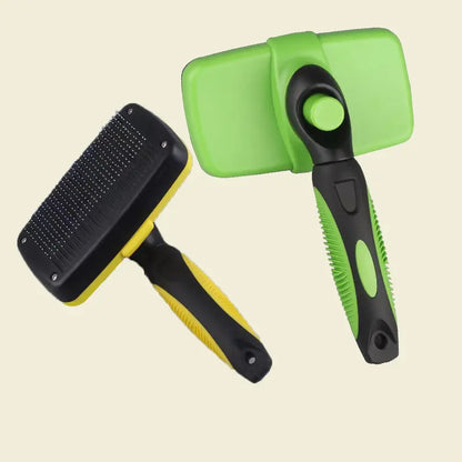 Self-Cleaning Pet Slicker Brush - One-Click Release Dog & Cat Grooming Comb