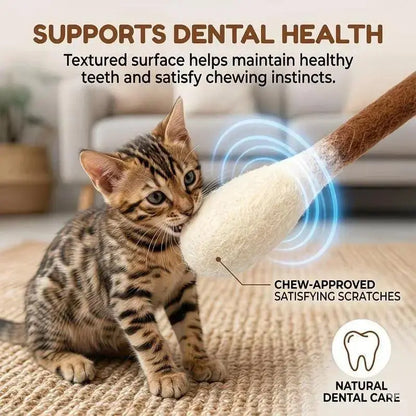 6-Pack Giant Q-Tip Cat Chew Toys - Soft Felt Interactive Teething and Anxiety Relief Accessories for Kittens, Promoting Dental Health and Indoor Leisure