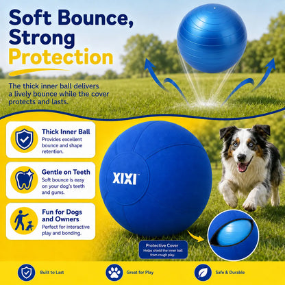 Xixipup Interactive Herding Ball for High-Energy Dogs, Heavy-Duty Oxford Cover Inflatable Exercise & Training Toy, 18/22/25 Inch