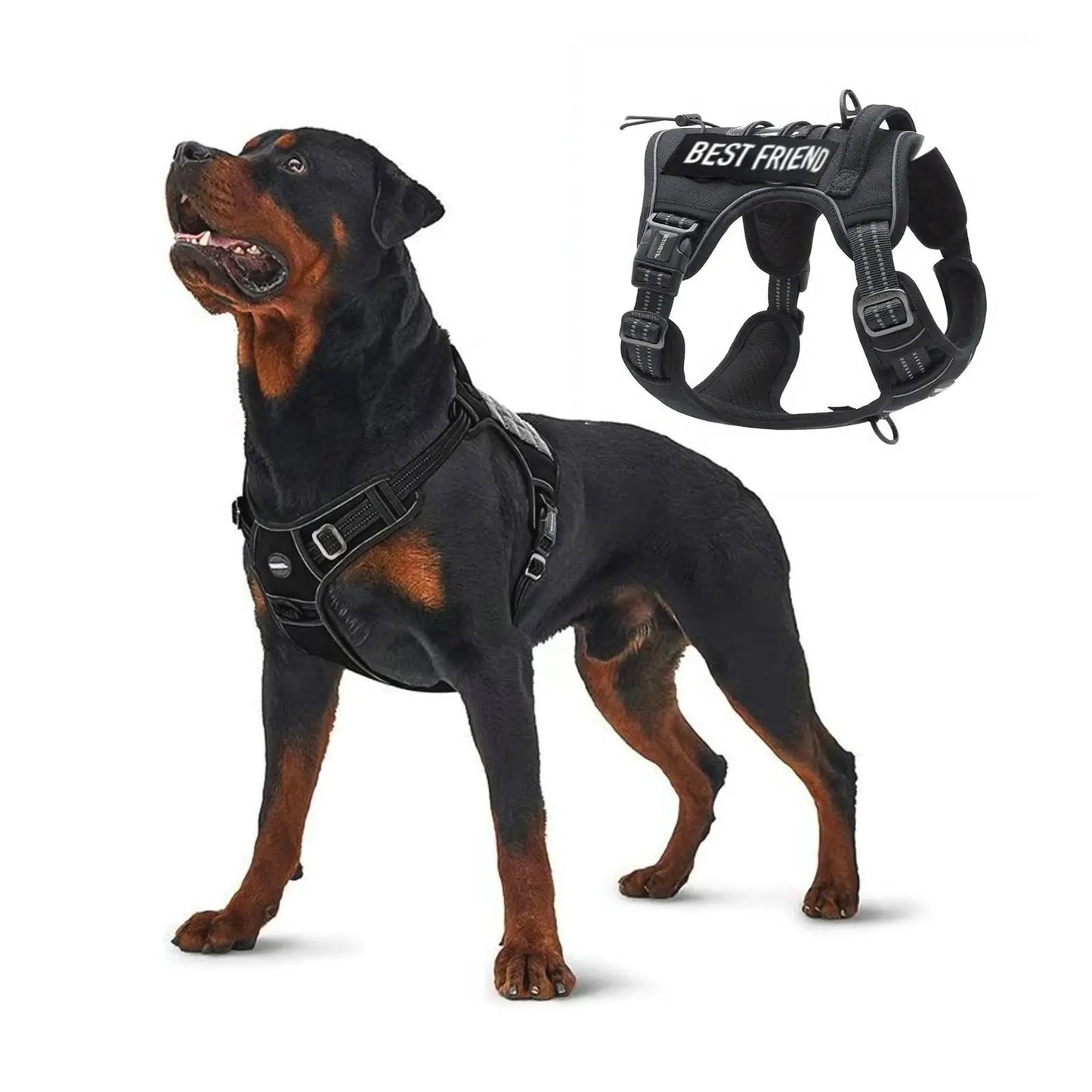 【#Dealsforyoudays】Auroth Tactical Dog Harness – Universal Harness, Walking Harness & Safety Harnesses for Small to Large Dogs, Durable Reflective, Easy to Control, No Pull Adjustable Pet Harness, Pet Supplies