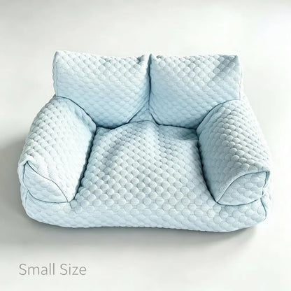 Cooling Pet Sofa with Ice Bean Fabric and Massage Beads, Durable and Breathable Design for Small to Medium Dogs and Cats