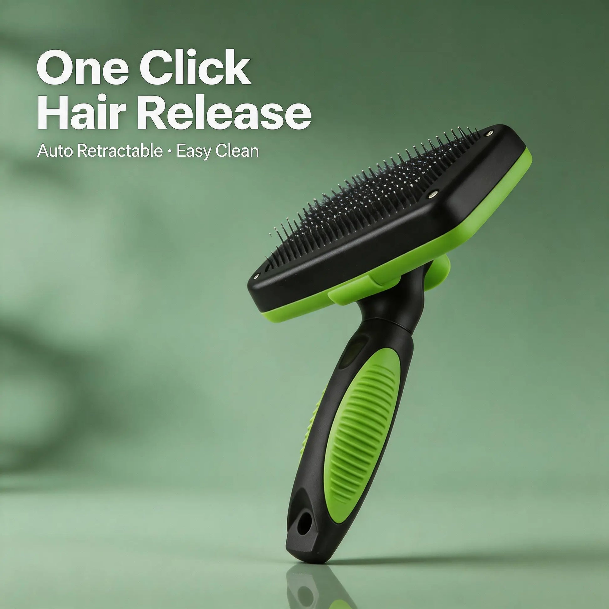 Self-Cleaning Pet Slicker Brush - One-Click Release Dog & Cat Grooming Comb