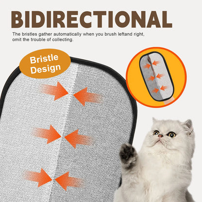 Upgraded Electrostatic Pet Hair Removal Glove - Reusable Two-Way Brush Mitt for Cat & Dog Hair Removal from Bed, Cat Scratcher, Cat Tree , Premium Grooming & Cleaning Glove for Couch, Portable Pet Hair Removal Roller,Pet Furremoval