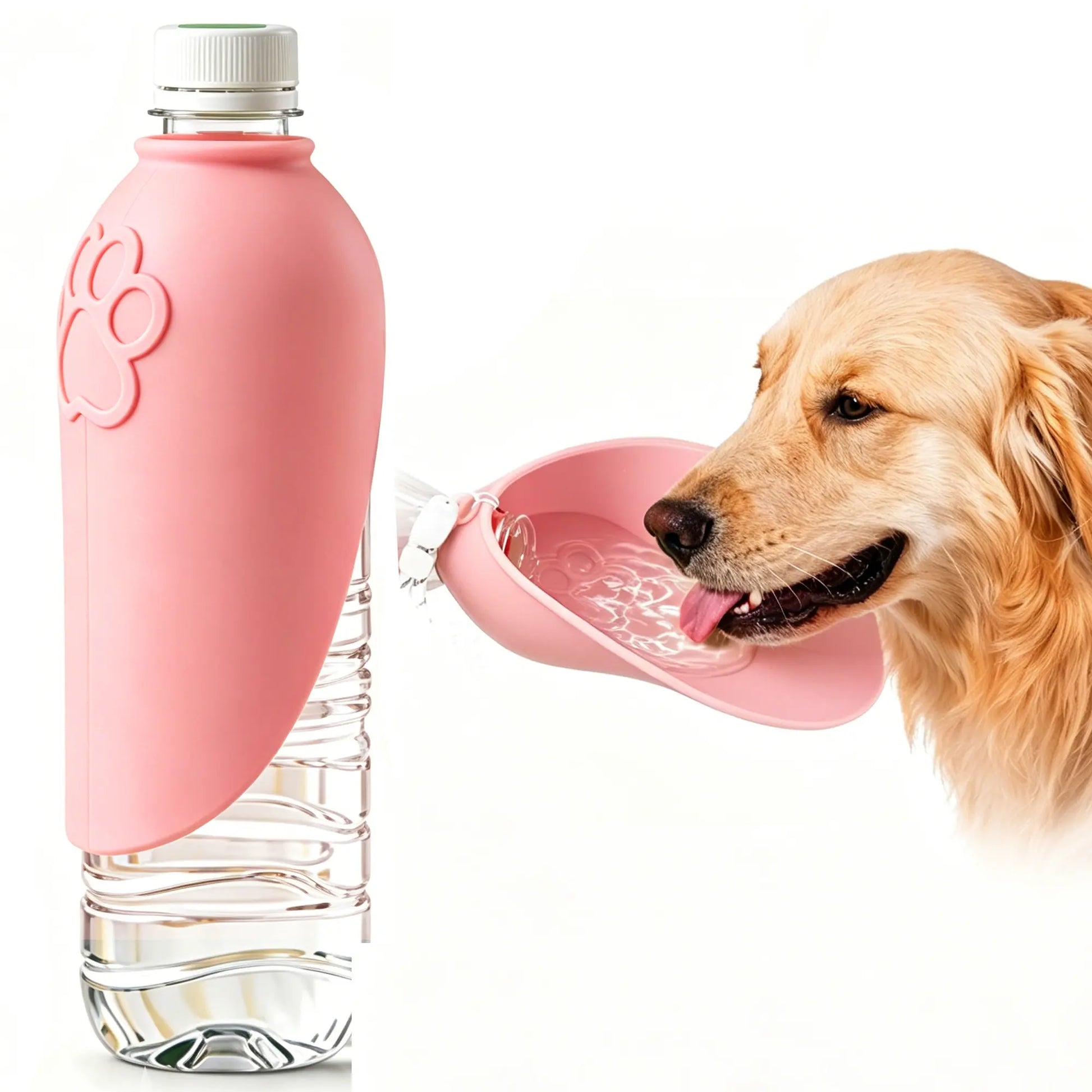 Portable Dog Water Bottle - Foldable Pet Water Dispenser for Travel, Hiking, and Outdoor Activities
