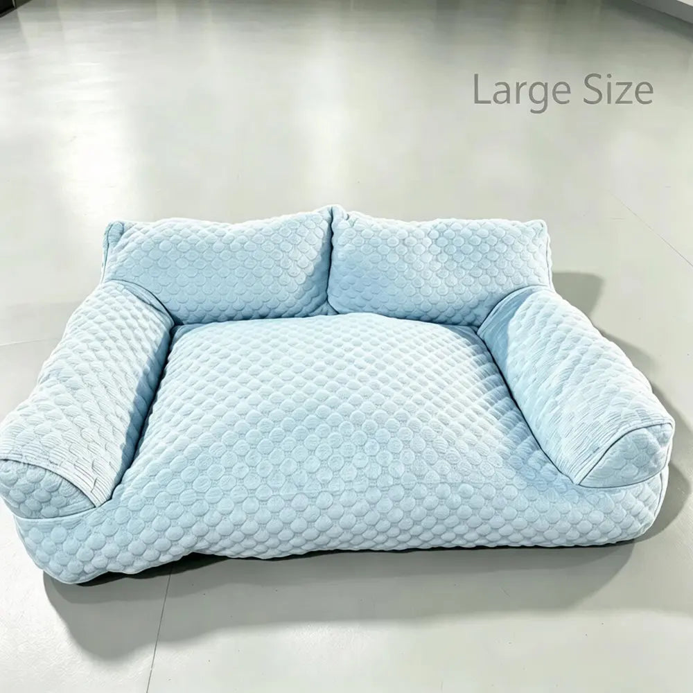 Cooling Pet Sofa with Ice Bean Fabric and Massage Beads, Durable and Breathable Design for Small to Medium Dogs and Cats